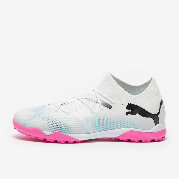 Puma Future 7 Match TT – White, Black & Poison Pink (Turf Boots)